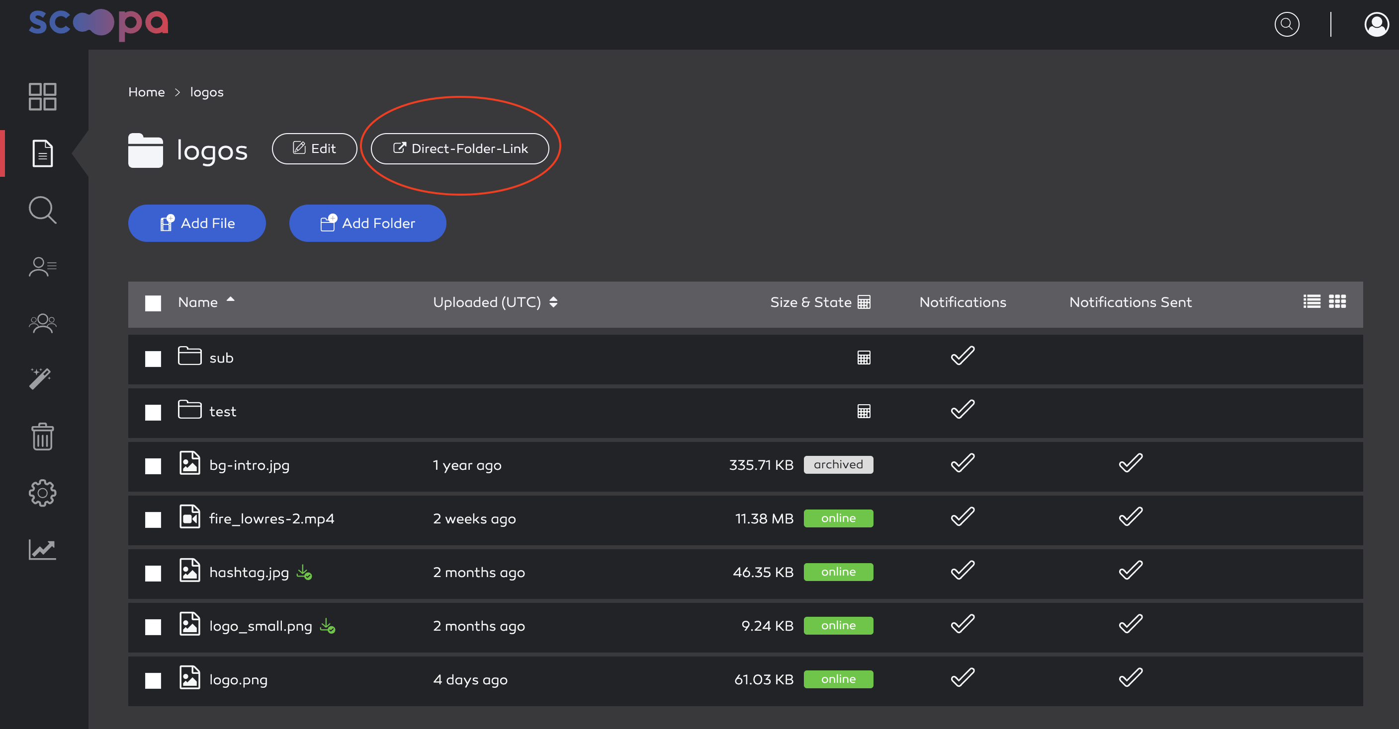 Create direct-Folder-Link.