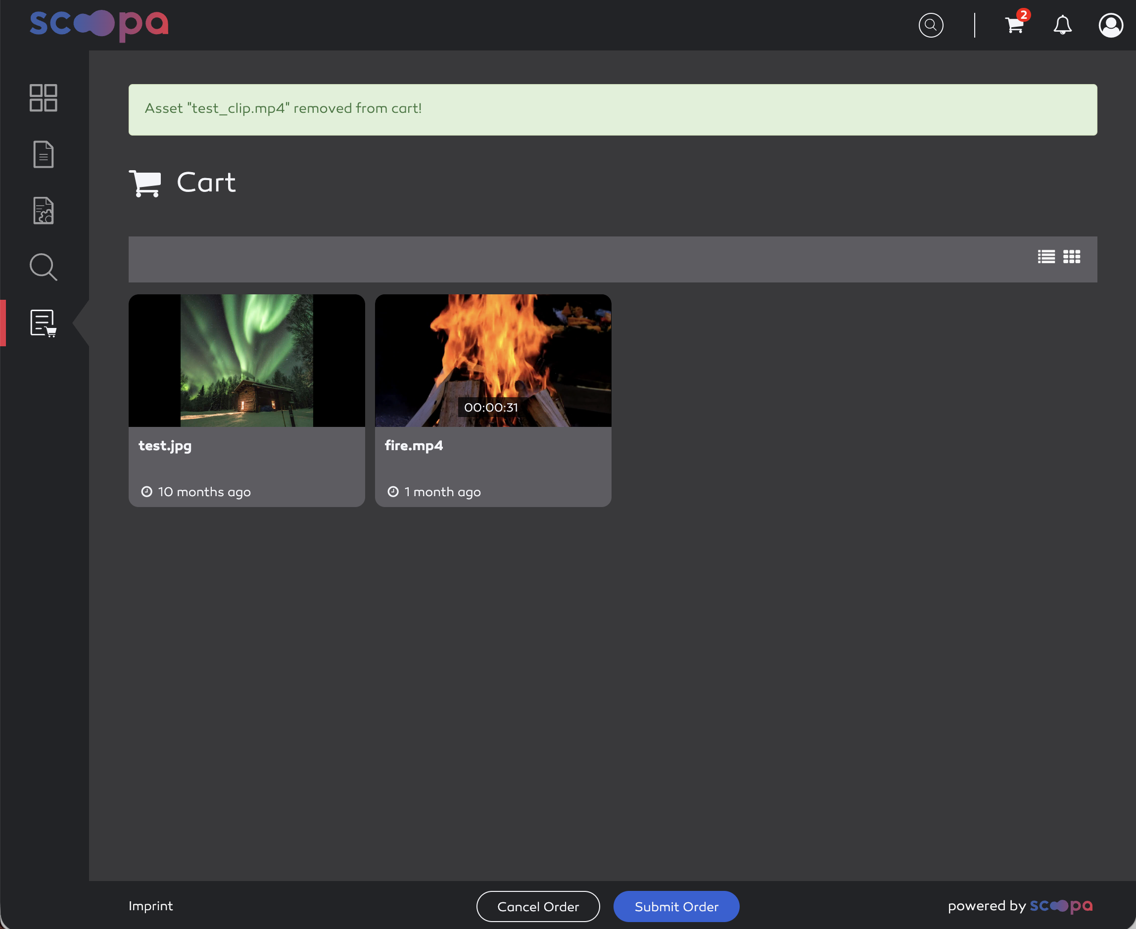 remove item from cart.